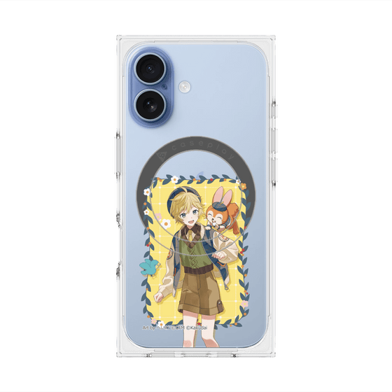 プレミアムスクエアケース with MagSafe［ 初音ミク×クッピーラムネ - 鏡音レン×クッピー - 等身イラスト1 ］
