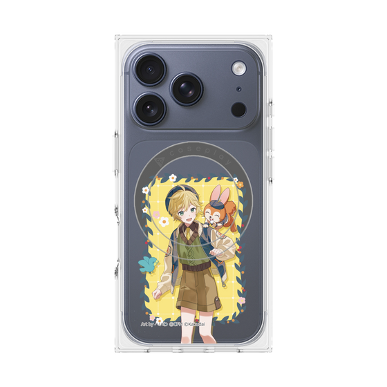 プレミアムスクエアケース with MagSafe［ 初音ミク×クッピーラムネ - 鏡音レン×クッピー - 等身イラスト1 ］