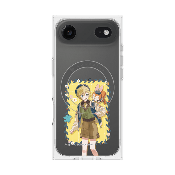 プレミアムスクエアケース with MagSafe［ 初音ミク×クッピーラムネ - 鏡音レン×クッピー - 等身イラスト1 ］