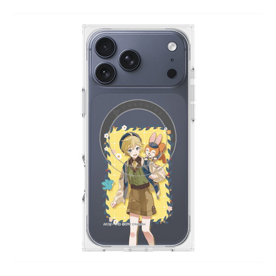 プレミアムスクエアケース with MagSafe［ 初音ミク×クッピーラムネ - 鏡音レン×クッピー - 等身イラスト1 ］