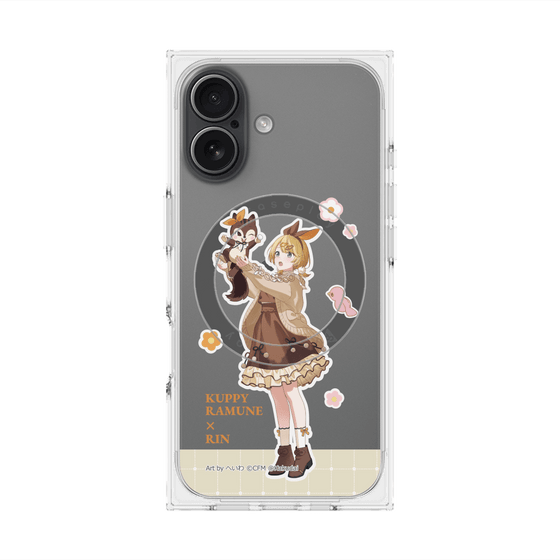 プレミアムスクエアケース with MagSafe［ 初音ミク×クッピーラムネ - 鏡音リン×ラム - 等身イラスト2 ］
