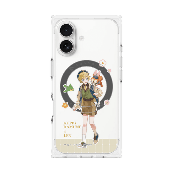 プレミアムスクエアケース with MagSafe［ 初音ミク×クッピーラムネ - 鏡音レン×クッピー - 等身イラスト2 ］