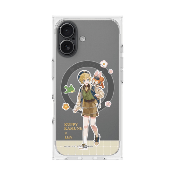 プレミアムスクエアケース with MagSafe［ 初音ミク×クッピーラムネ - 鏡音レン×クッピー - 等身イラスト2 ］