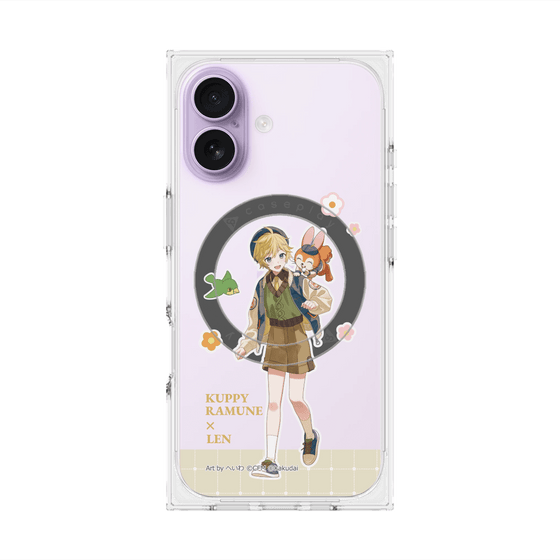 プレミアムスクエアケース with MagSafe［ 初音ミク×クッピーラムネ - 鏡音レン×クッピー - 等身イラスト2 ］