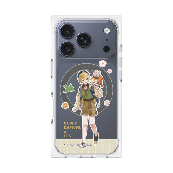 プレミアムスクエアケース with MagSafe［ 初音ミク×クッピーラムネ - 鏡音レン×クッピー - 等身イラスト2 ］