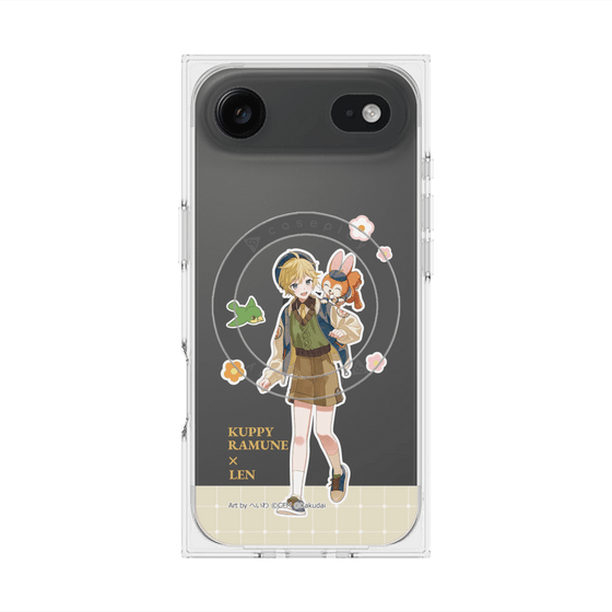 プレミアムスクエアケース with MagSafe［ 初音ミク×クッピーラムネ - 鏡音レン×クッピー - 等身イラスト2 ］