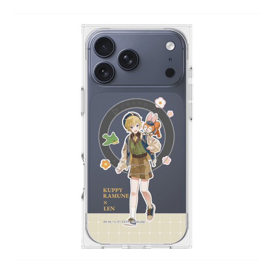 プレミアムスクエアケース with MagSafe［ 初音ミク×クッピーラムネ - 鏡音レン×クッピー - 等身イラスト2 ］