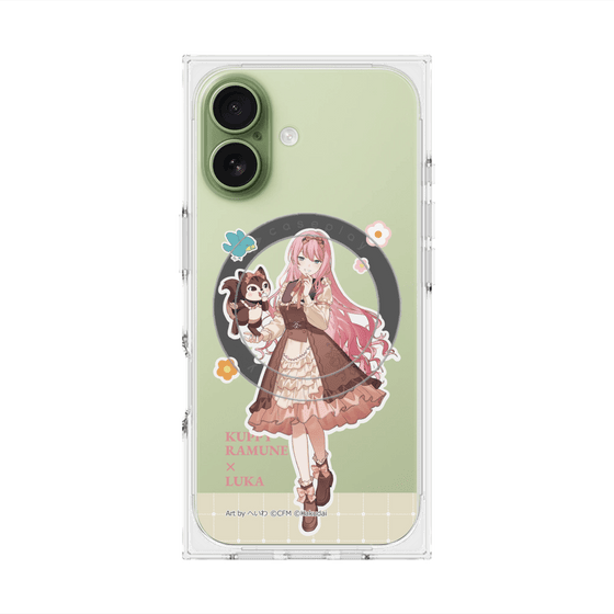 プレミアムスクエアケース with MagSafe［ 初音ミク×クッピーラムネ - 巡音ルカ×ラム - 等身イラスト2 ］