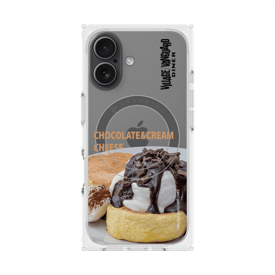 プレミアムスクエアケース with MagSafe［ ヴィレッジヴァンガードダイナー - チョコレート&クリームチーズパンケーキ ］
