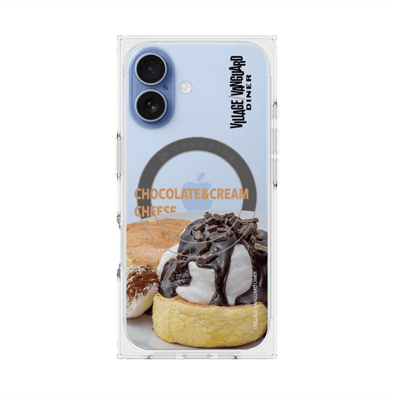 プレミアムスクエアケース with MagSafe［ ヴィレッジヴァンガードダイナー - チョコレート&クリームチーズパンケーキ ］