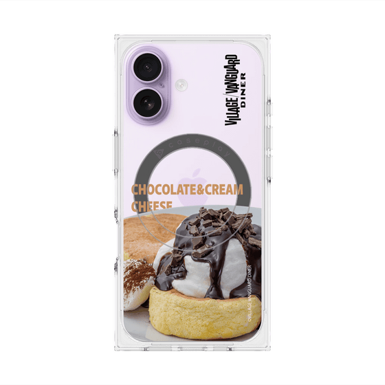 プレミアムスクエアケース with MagSafe［ ヴィレッジヴァンガードダイナー - チョコレート&クリームチーズパンケーキ ］