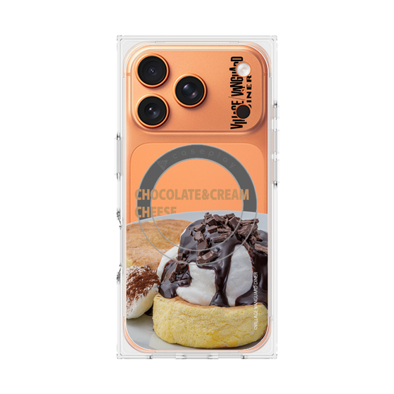 プレミアムスクエアケース with MagSafe［ ヴィレッジヴァンガードダイナー - チョコレート&クリームチーズパンケーキ ］