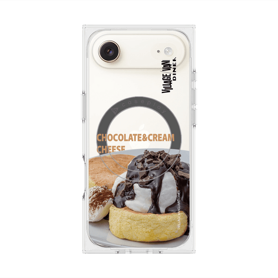 プレミアムスクエアケース with MagSafe［ ヴィレッジヴァンガードダイナー - チョコレート&クリームチーズパンケーキ ］