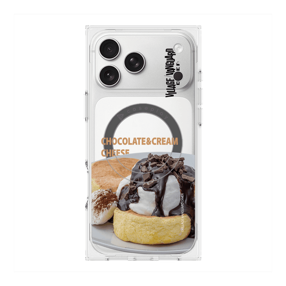 プレミアムスクエアケース with MagSafe［ ヴィレッジヴァンガードダイナー - チョコレート&クリームチーズパンケーキ ］