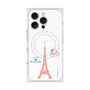 プレミアムスクエアケース with MagSafe［ ELLE×マイメロディ＆クロミ - ハートのタワー - ホワイト ］