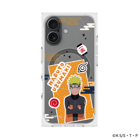 プレミアムスクエアケース with MagSafe［ NARUTO -ナルト- 疾風伝 - ステッカー - うずまきナルト ］