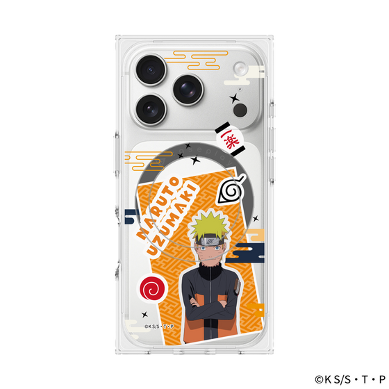 プレミアムスクエアケース with MagSafe［ NARUTO-ナルト- 疾風伝 - ステッカー - うずまきナルト ］