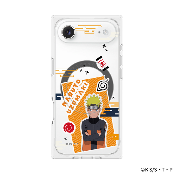 プレミアムスクエアケース with MagSafe［ NARUTO-ナルト- 疾風伝 - ステッカー - うずまきナルト ］