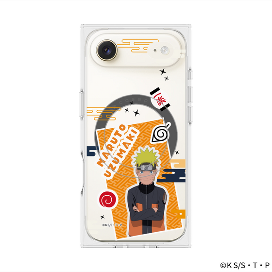 プレミアムスクエアケース with MagSafe［ NARUTO -ナルト- 疾風伝 - ステッカー - うずまきナルト ］