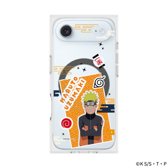 プレミアムスクエアケース with MagSafe［ NARUTO -ナルト- 疾風伝 - ステッカー - うずまきナルト ］