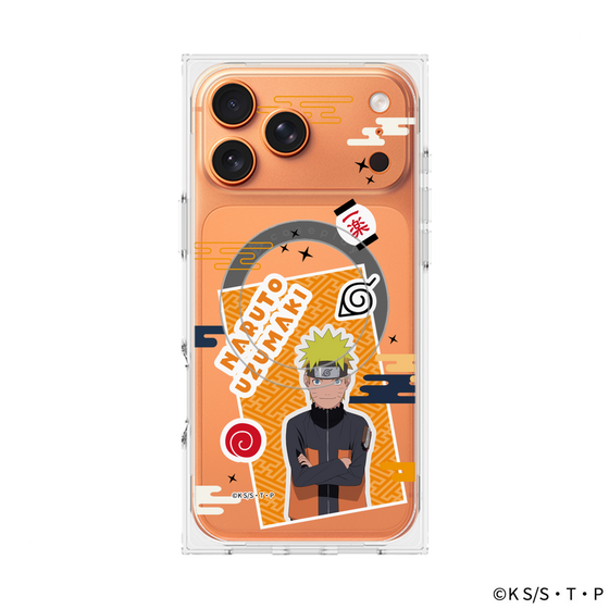 プレミアムスクエアケース with MagSafe［ NARUTO -ナルト- 疾風伝 - ステッカー - うずまきナルト ］