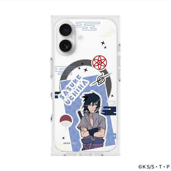 プレミアムスクエアケース with MagSafe［ NARUTO-ナルト- 疾風伝 - ステッカー - うちはサスケ ］