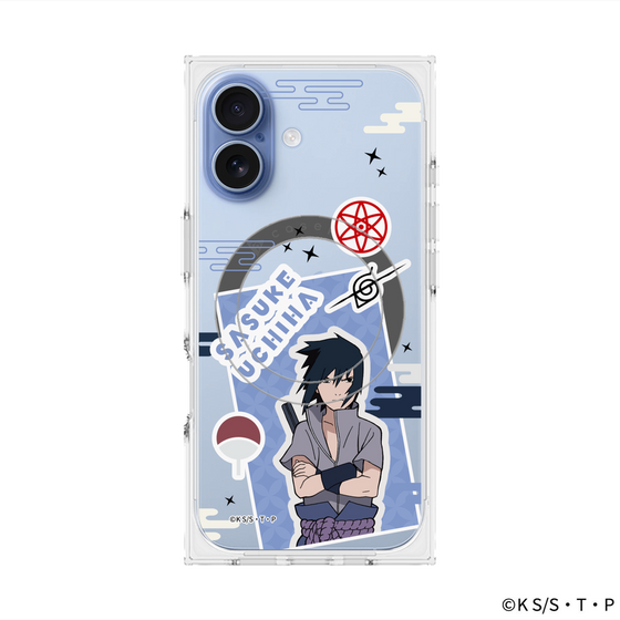 プレミアムスクエアケース with MagSafe［ NARUTO -ナルト- 疾風伝 - ステッカー - うちはサスケ ］