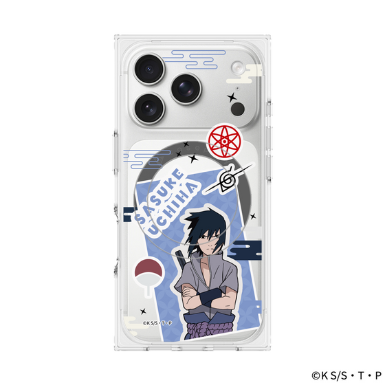 プレミアムスクエアケース with MagSafe［ NARUTO-ナルト- 疾風伝 - ステッカー - うちはサスケ ］