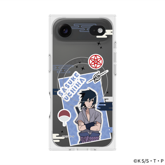 プレミアムスクエアケース with MagSafe［ NARUTO -ナルト- 疾風伝 - ステッカー - うちはサスケ ］