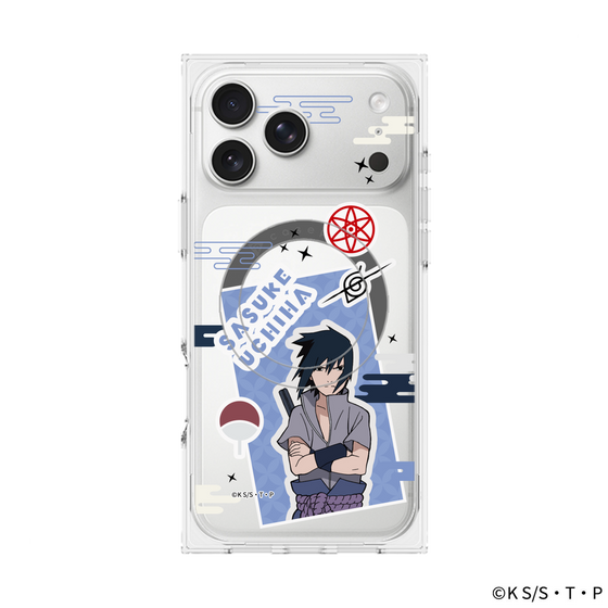 プレミアムスクエアケース with MagSafe［ NARUTO-ナルト- 疾風伝 - ステッカー - うちはサスケ ］
