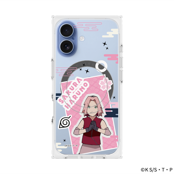 プレミアムスクエアケース with MagSafe［ NARUTO -ナルト- 疾風伝 - ステッカー - 春野サクラ ］