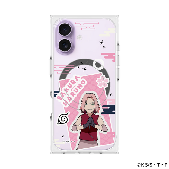 プレミアムスクエアケース with MagSafe［ NARUTO -ナルト- 疾風伝 - ステッカー - 春野サクラ ］