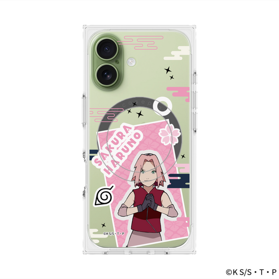 プレミアムスクエアケース with MagSafe［ NARUTO -ナルト- 疾風伝 - ステッカー - 春野サクラ ］