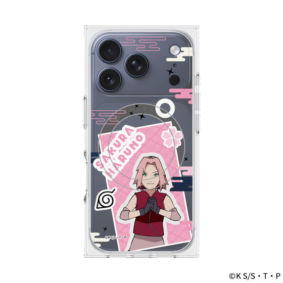 プレミアムスクエアケース with MagSafe［ NARUTO -ナルト- 疾風伝 - ステッカー - 春野サクラ ］