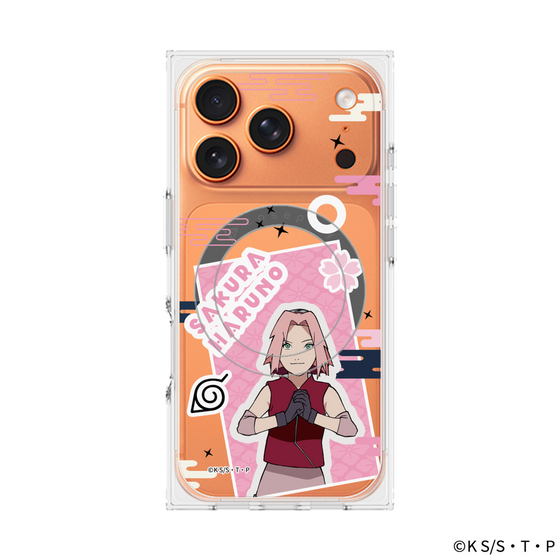 プレミアムスクエアケース with MagSafe［ NARUTO -ナルト- 疾風伝 - ステッカー - 春野サクラ ］