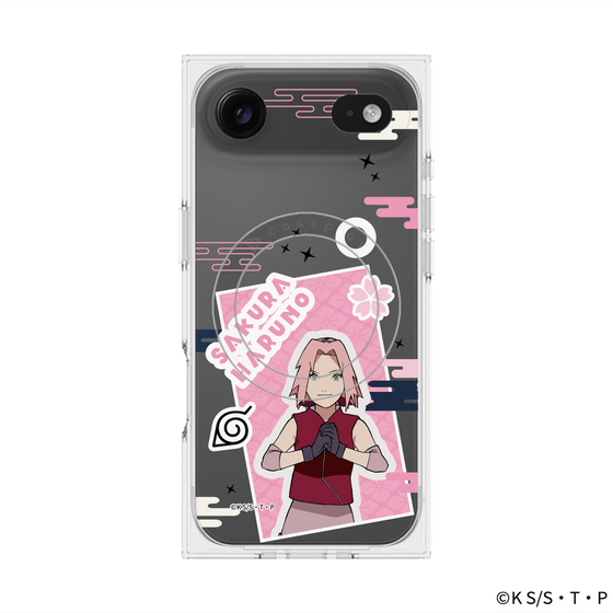 プレミアムスクエアケース with MagSafe［ NARUTO -ナルト- 疾風伝 - ステッカー - 春野サクラ ］