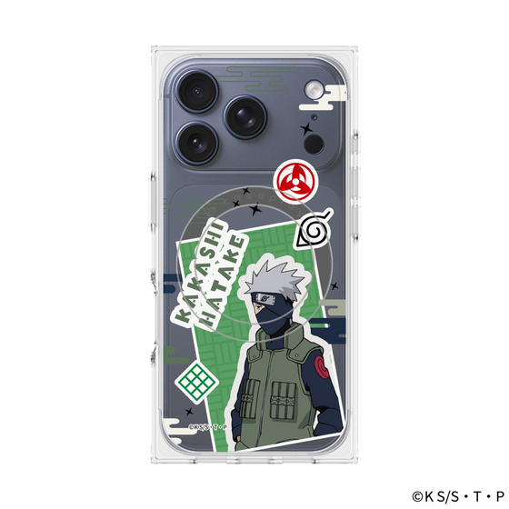 プレミアムスクエアケース with MagSafe［ NARUTO -ナルト- 疾風伝 - ステッカー - はたけカカシ ］