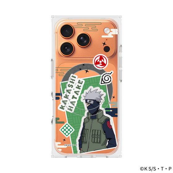 プレミアムスクエアケース with MagSafe［ NARUTO -ナルト- 疾風伝 - ステッカー - はたけカカシ ］
