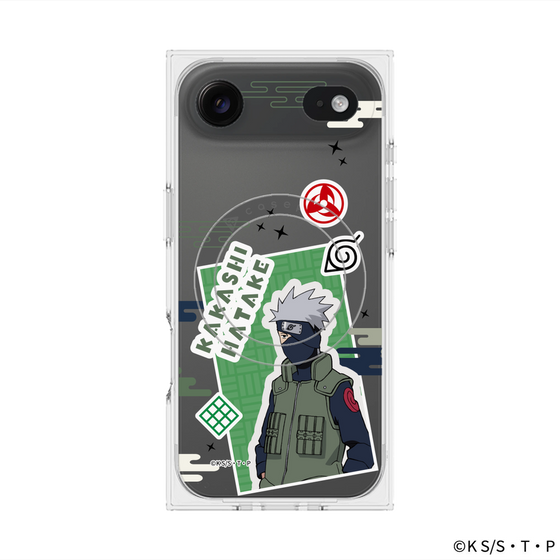 プレミアムスクエアケース with MagSafe［ NARUTO -ナルト- 疾風伝 - ステッカー - はたけカカシ ］