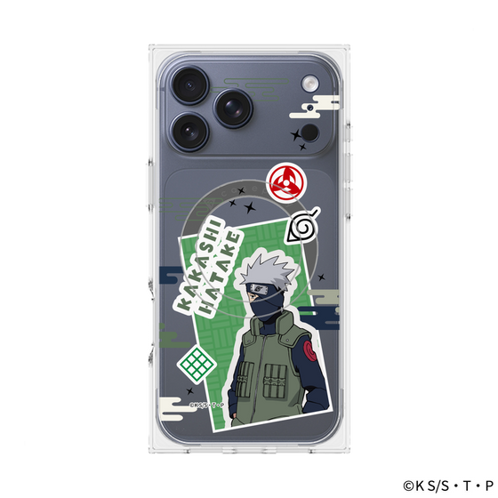 プレミアムスクエアケース with MagSafe［ NARUTO -ナルト- 疾風伝 - ステッカー - はたけカカシ ］