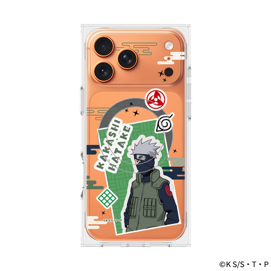 プレミアムスクエアケース with MagSafe［ NARUTO -ナルト- 疾風伝 - ステッカー - はたけカカシ ］