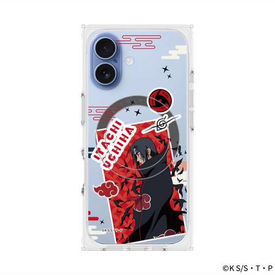 プレミアムスクエアケース with MagSafe［ NARUTO -ナルト- 疾風伝 - ステッカー - うちはイタチ ］