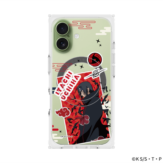 プレミアムスクエアケース with MagSafe［ NARUTO -ナルト- 疾風伝 - ステッカー - うちはイタチ ］