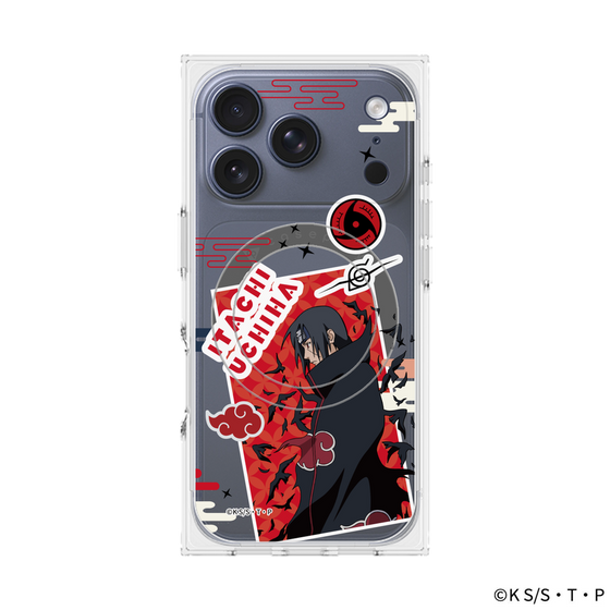 プレミアムスクエアケース with MagSafe［ NARUTO -ナルト- 疾風伝 - ステッカー - うちはイタチ ］