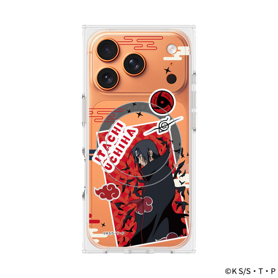 プレミアムスクエアケース with MagSafe［ NARUTO -ナルト- 疾風伝 - ステッカー - うちはイタチ ］