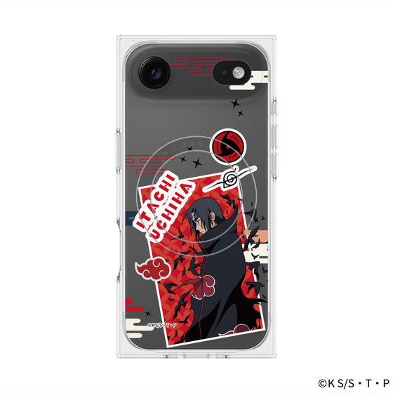 プレミアムスクエアケース with MagSafe［ NARUTO -ナルト- 疾風伝 - ステッカー - うちはイタチ ］