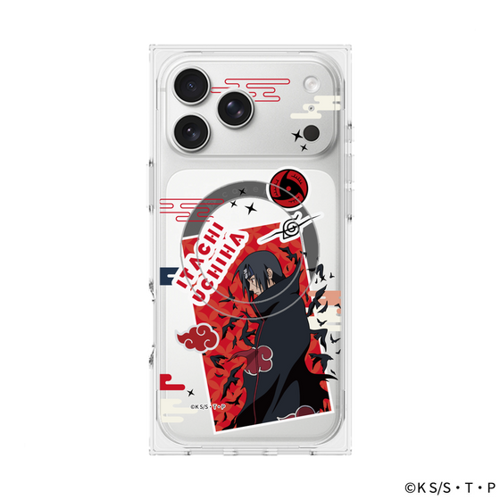 プレミアムスクエアケース with MagSafe［ NARUTO-ナルト- 疾風伝 - ステッカー - うちはイタチ ］