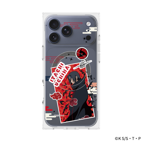 プレミアムスクエアケース with MagSafe［ NARUTO -ナルト- 疾風伝 - ステッカー - うちはイタチ ］