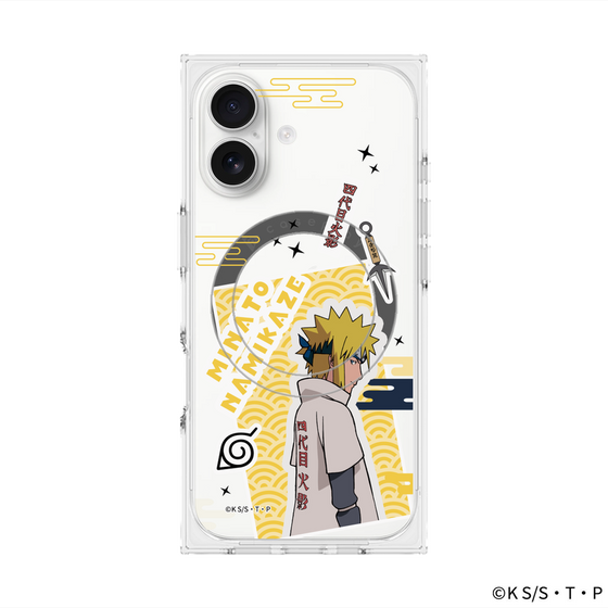 プレミアムスクエアケース with MagSafe［ NARUTO-ナルト- 疾風伝 - ステッカー - 波風ミナト ］