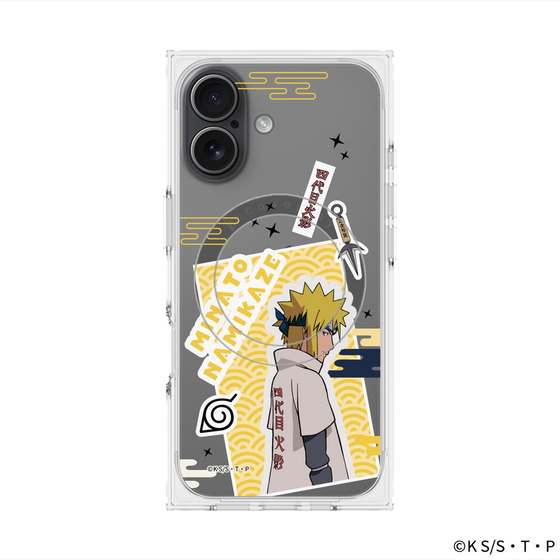 プレミアムスクエアケース with MagSafe［ NARUTO -ナルト- 疾風伝 - ステッカー - 波風ミナト ］